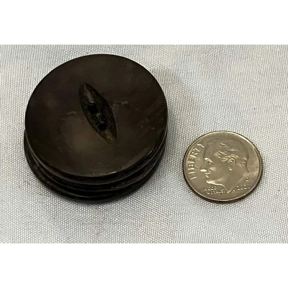 3 Vintage Marbled Swirl Gray Cat Eye Celluloid Buttons Fish Eye Jacket Coat